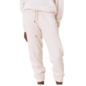 THE GREAT The Cropped Sweat Jogger Pants Teddy Sherpa Size 1 (Small 4-6)